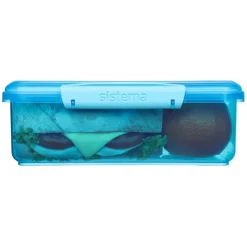 Sistema Coloured Lunch Box with 1 Compartment, 2L - Blue