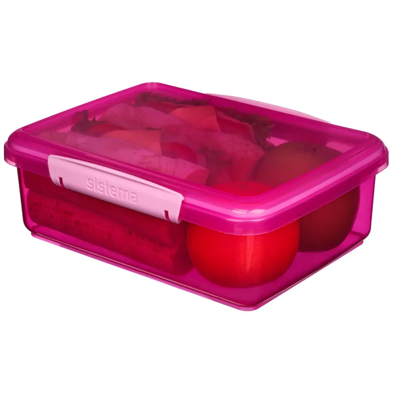 Sistema Coloured Lunch Box with 1 Compartment, 2L – Pink
