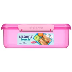 Sistema Coloured Lunch Box with 1 Compartment, 2L – Pink