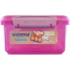 Sistema Lunch Plus Lunch Box with 1 Compartment, 1.2L - Pink