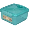Sistema Lunch Plus To Go, Lunch Box with 1 Compartment and Cutlery - Teal Stone