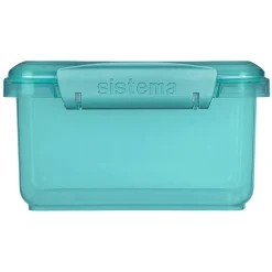 Sistema Lunch Plus To Go, Lunch Box with 1 Compartment and Cutlery - Teal Stone