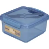Sistema Lunch plus To Go, Lunch Box with 1 Compartment and Cutlery - Mountain Blue