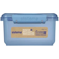 Sistema Lunch plus To Go, Lunch Box with 1 Compartment and Cutlery - Mountain Blue