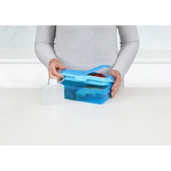 Sistema Lunchbox and Water Bottle Set, Slimline Quaddie 1.5 L - Blue