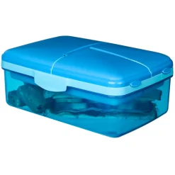 Sistema Lunchbox and Water Bottle Set, Slimline Quaddie 1.5 L - Blue