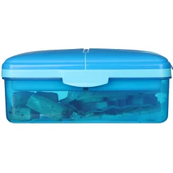 Sistema Lunchbox and Water Bottle Set, Slimline Quaddie 1.5 L - Blue