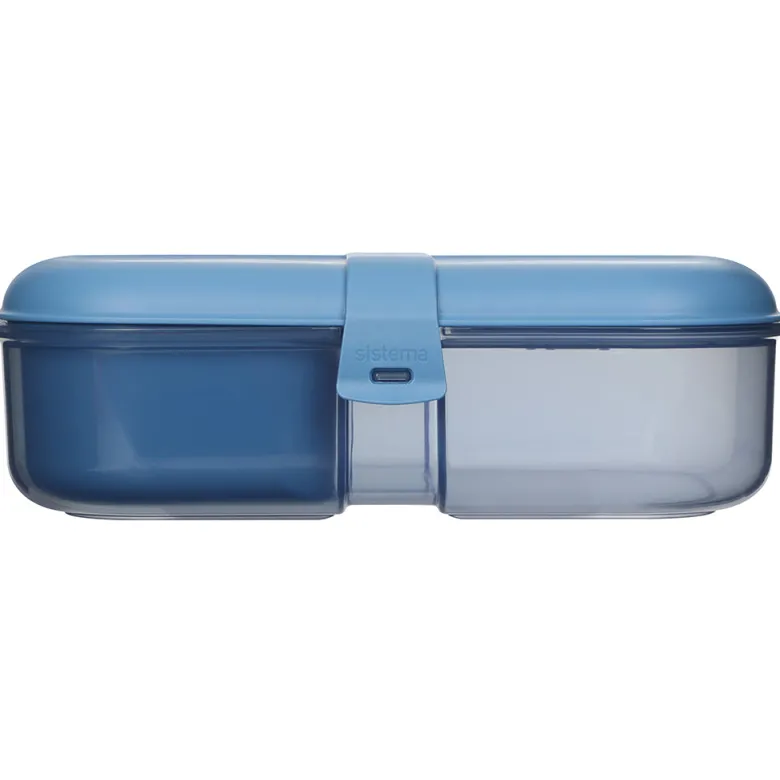 Sistema Ribbon Lunch To Go Food Container, 1.1 L - Mountain Blue