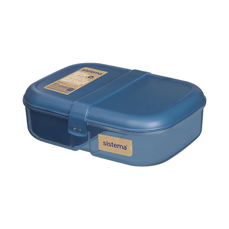 Sistema Ribbon Lunch To Go Food Container, 1.1 L - Mountain Blue