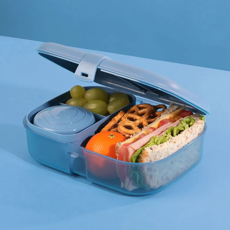 Sistema Ribbon Lunch To Go Food Container, 1.1 L - Mountain Blue