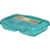 Sistema Small Split To Go Lunchbox with Two Compartments, Teal Stone