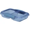 Sistema Small Split To Go Lunchbox with 2 Compartments, Mountain Blue
