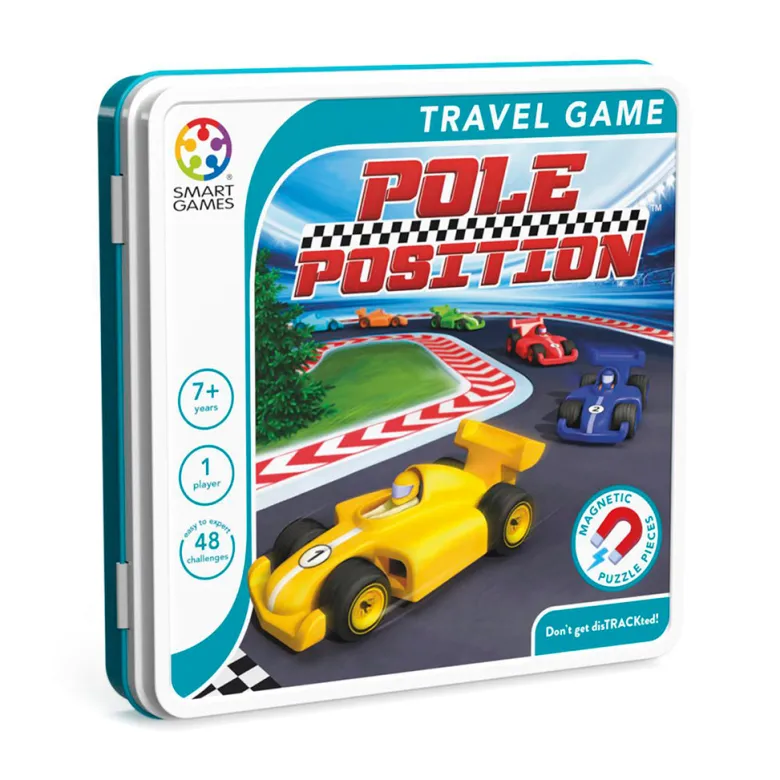 SmartGames Magnetic Travel Game in Metal Tin, Pole Position