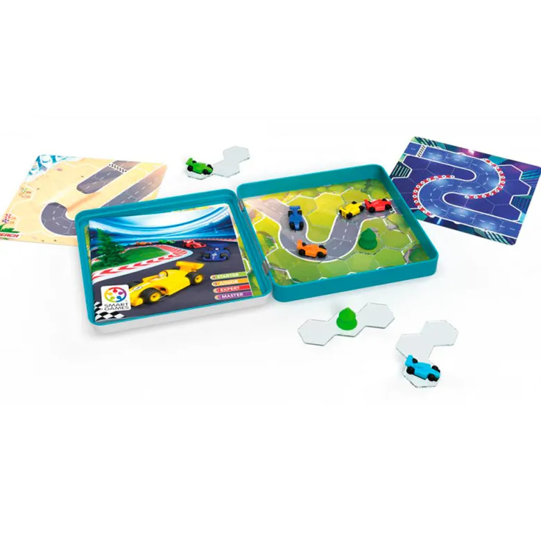 SmartGames Magnetic Travel Game in Metal Tin, Pole Position
