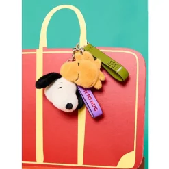 Snoopy Keychain, Fuzzy Cream - 3.1 inches