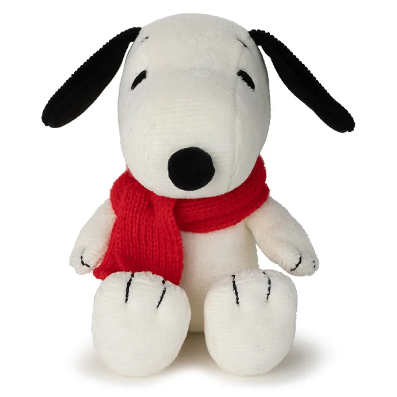 Snoopy Plush Toy with Scarf, 17 cm – Nuser Bamse