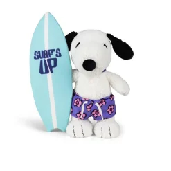 Snoopy Plush with Surfboard, 22 cm