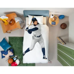 Snurk Adult Bedding, Organic - Baseball Player