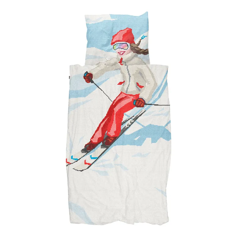 Snurk Adult Bedding, Organic - Ski Girl