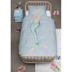 Snurk Adult Bedding, Organic - Mermaid Aqua