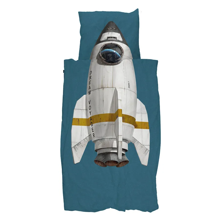 Snurk Adult Bedding, Organic - Rocket Smokey Blue