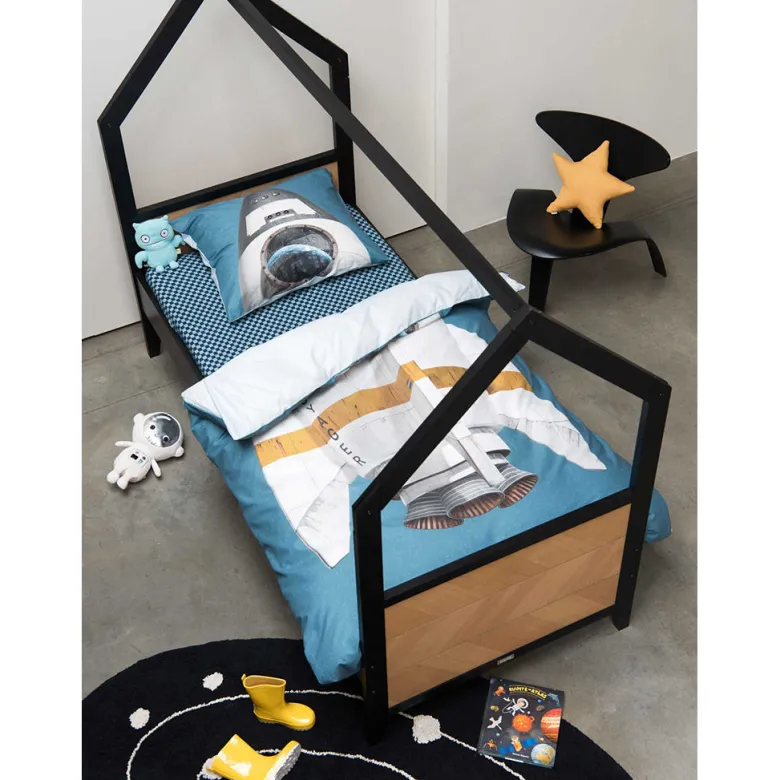Snurk Adult Bedding, Organic - Rocket Smokey Blue
