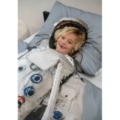 Snurk Organic Adult Bedding - Astronaut Grey Space
