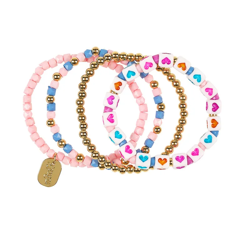 Souza Bracelet Set, 4 Pieces, Maerle - Heart