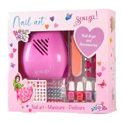 Souza Nail Set with Dryer and Nail Polishes
