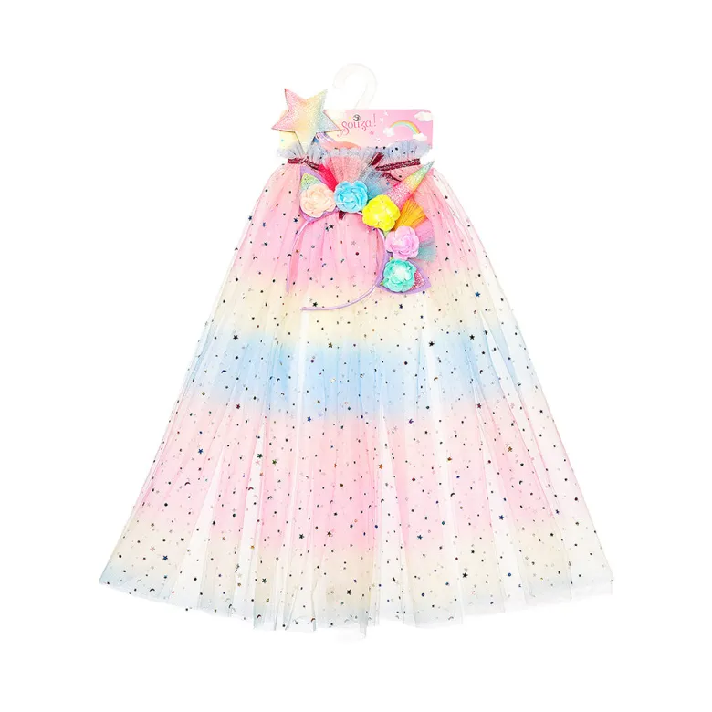 Souza Unicorn Cape with Tiara and Wand - Size 3-7 Years