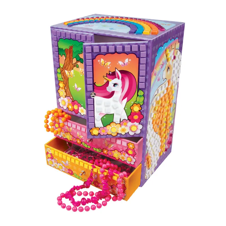 Sticky Mosaics Jewelry Box, Unicorn