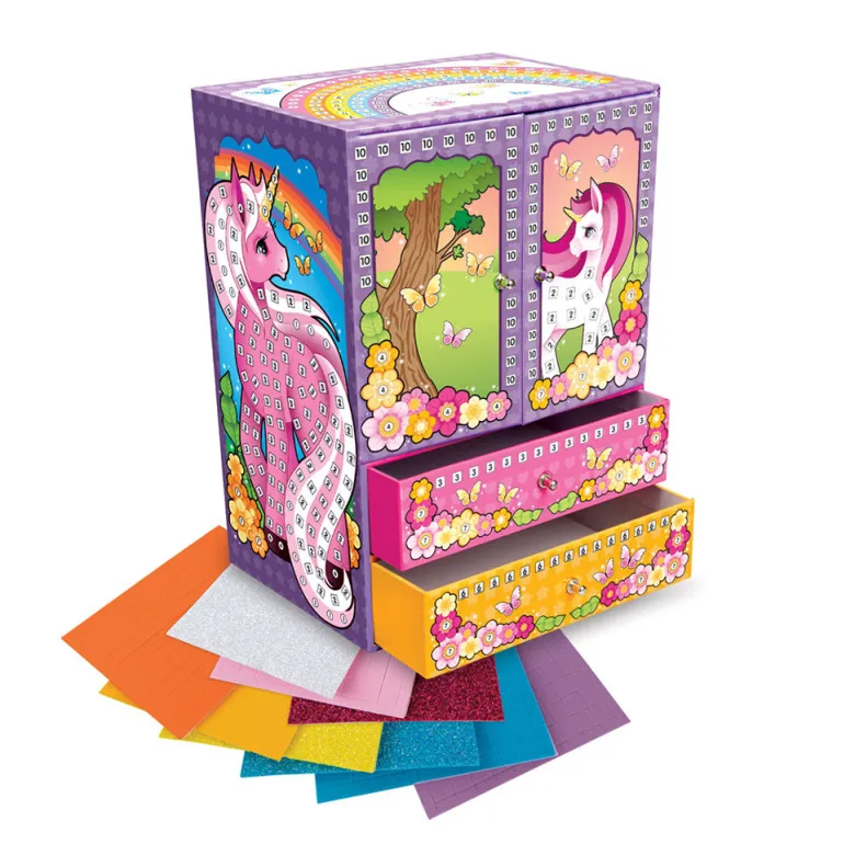 Sticky Mosaics Jewelry Box, Unicorn