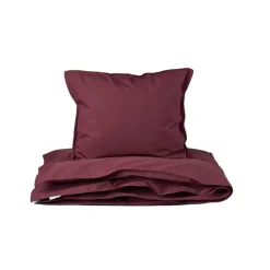 Studio Feder Junior Bedding Set, Organic Percale – Burgundy