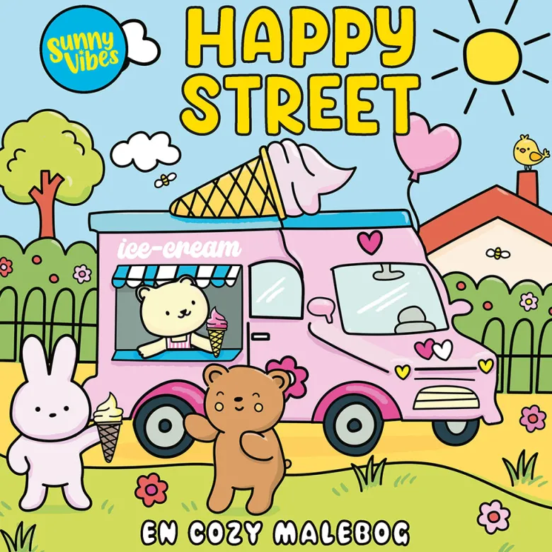 Sunny Vibes, Happy Street - Cozy Coloring Book