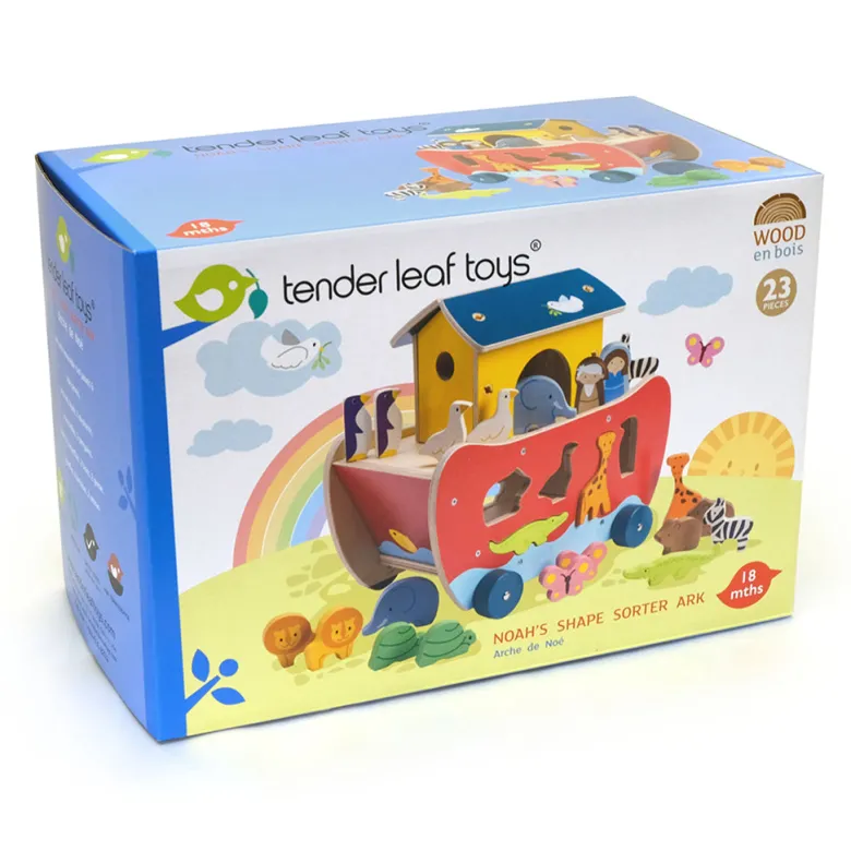 Tender Leaf, Noah's Ark Shape Sorter in Wood