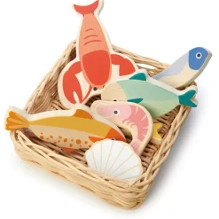 Tender Leaf, Play Food - Basket with Fish and Seafood