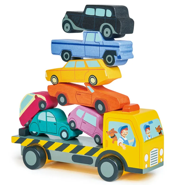 Tender Leaf Stable Cars, Car Transporter - From 18 Months