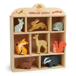 Tender Leaf, Wooden Animals in a Box - 8 Forest Creatures