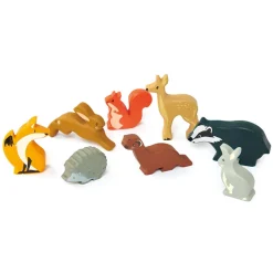 Tender Leaf, Wooden Animals in a Box - 8 Forest Creatures