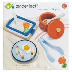 Tender Leaf, Wooden Play Food – Pots & Pans
