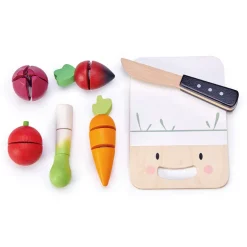 Tender Leaf Wooden Play Food - Cutting Board with Vegetables