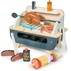Tender Leaf Wooden Play Food, BBQ Grill Set