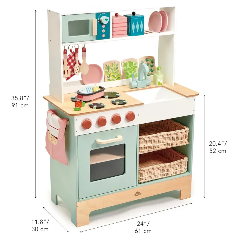 Tender Leaf, Wooden Play Kitchen - Large