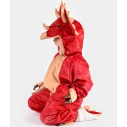 The Good Fairy Animal Costume, Dinosaur Triceratops Jumpsuit - Ages 3-5