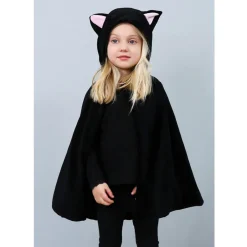 The Good Fairy Animal Costume, Black Cat Cape - Size 3-8 Years