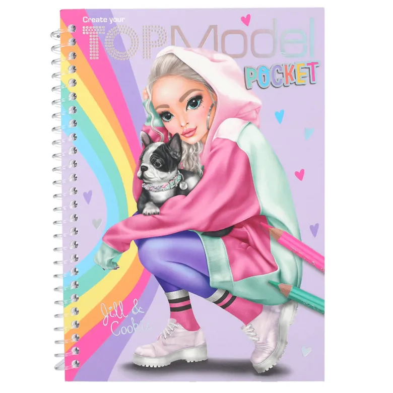 TopModel Pocket Coloring Book, Jill & Cookie
