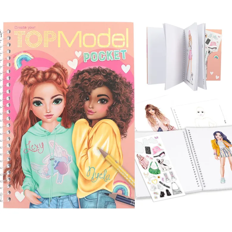 TopModel Pocket Coloring Book, Nyela & Lexy