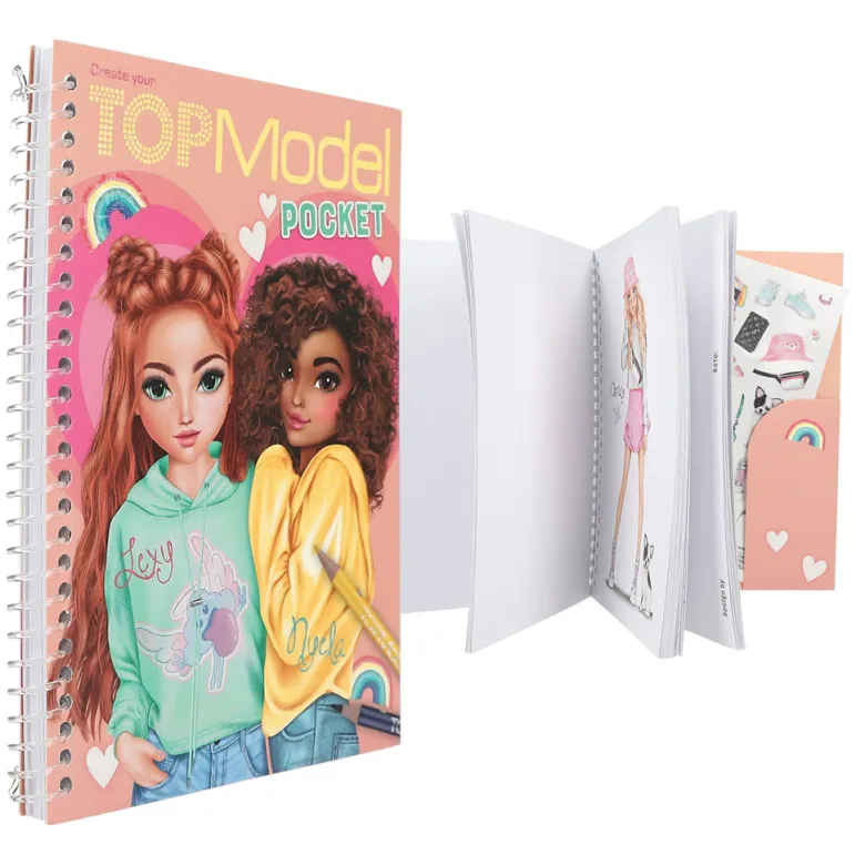 TopModel Pocket Coloring Book, Nyela & Lexy