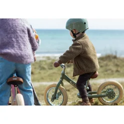Trybike Balance Bike, Vintage Green with Retro Look