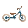 Trybike Balance Bike, Vintage Blue with Retro Look